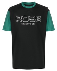 T-shirt à col rond imprimé noir Martine Rose