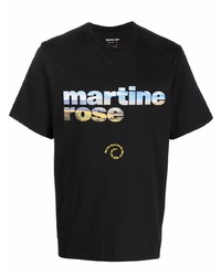 T-shirt à col rond imprimé noir Martine Rose