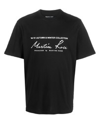 T-shirt à col rond imprimé noir Martine Rose