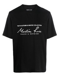 T-shirt à col rond imprimé noir Martine Rose
