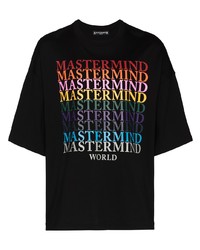 T-shirt à col rond imprimé noir Mastermind Japan