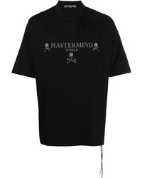 T-shirt à col rond imprimé noir Mastermind Japan