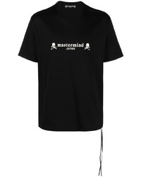 T-shirt à col rond imprimé noir Mastermind Japan