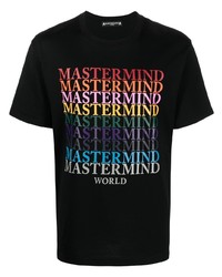 T-shirt à col rond imprimé noir Mastermind World