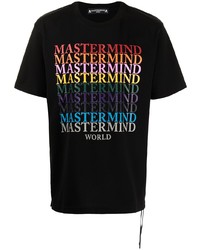 T-shirt à col rond imprimé noir Mastermind World