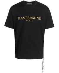 T-shirt à col rond imprimé noir Mastermind World