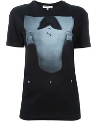 T-shirt à col rond imprimé noir McQ by Alexander McQueen