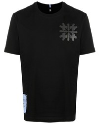 T-shirt à col rond imprimé noir McQ