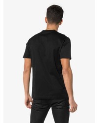 T-shirt à col rond imprimé noir Versace