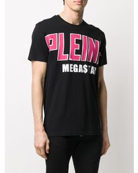 T-shirt à col rond imprimé noir Philipp Plein