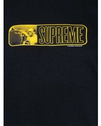 T-shirt à col rond imprimé noir Supreme