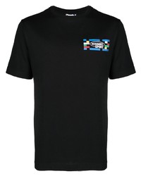 T-shirt à col rond imprimé noir Missoni