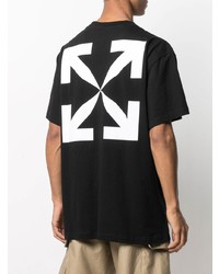 T-shirt à col rond imprimé noir Off-White