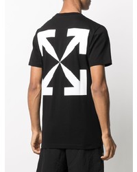 T-shirt à col rond imprimé noir Off-White