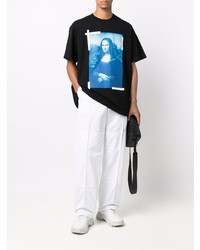 T-shirt à col rond imprimé noir Off-White