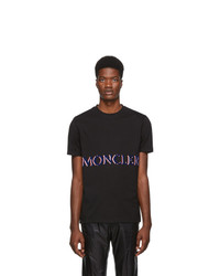 T-shirt à col rond imprimé noir Moncler Genius