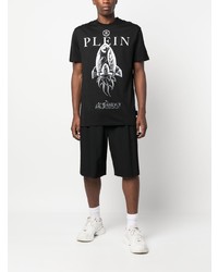 T-shirt à col rond imprimé noir Philipp Plein