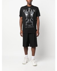 T-shirt à col rond imprimé noir Philipp Plein