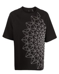 T-shirt à col rond imprimé noir Moose Knuckles