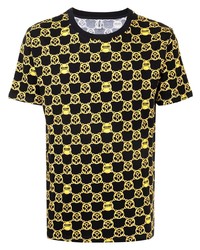 T-shirt à col rond imprimé noir Moschino