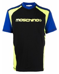 T-shirt à col rond imprimé noir Moschino