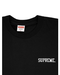 T-shirt à col rond imprimé noir Supreme