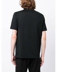 T-shirt à col rond imprimé noir Brioni