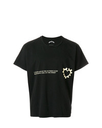 T-shirt à col rond imprimé noir Mr. Completely