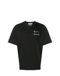 T-shirt à col rond imprimé noir Mr. Completely