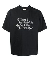 T-shirt à col rond imprimé noir Museum of Peace & Quiet