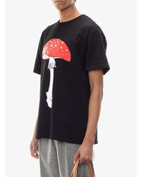 T-shirt à col rond imprimé noir JW Anderson