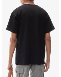 T-shirt à col rond imprimé noir JW Anderson