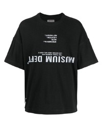 T-shirt à col rond imprimé noir Musium Div.