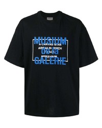 T-shirt à col rond imprimé noir Musium Div.