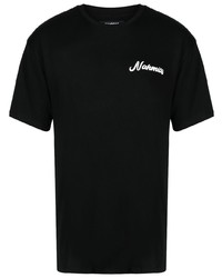 T-shirt à col rond imprimé noir Nahmias