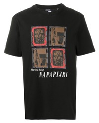 T-shirt à col rond imprimé noir Napa By Martine Rose