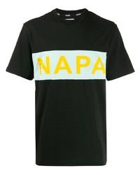 T-shirt à col rond imprimé noir Napapijri