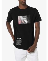 T-shirt à col rond imprimé noir Heron Preston