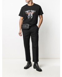 T-shirt à col rond imprimé noir Givenchy