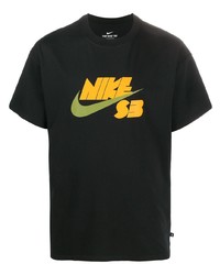 T-shirt à col rond imprimé noir Nike