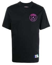 T-shirt à col rond imprimé noir Nike