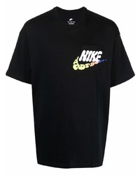 T-shirt à col rond imprimé noir Nike