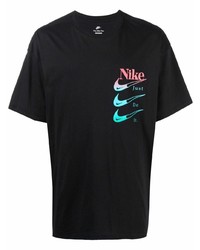 T-shirt à col rond imprimé noir Nike