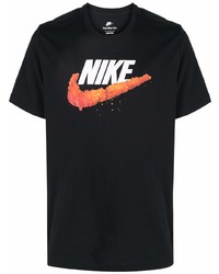 T-shirt à col rond imprimé noir Nike