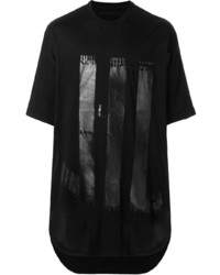 T-shirt à col rond imprimé noir Niløs