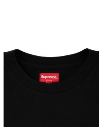 T-shirt à col rond imprimé noir Supreme