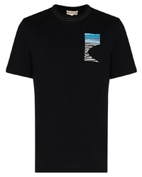 T-shirt à col rond imprimé noir Nounion