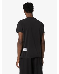 T-shirt à col rond imprimé noir Heron Preston