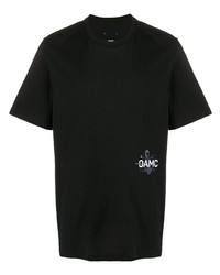 T-shirt à col rond imprimé noir Oamc