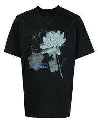 T-shirt à col rond imprimé noir Oamc